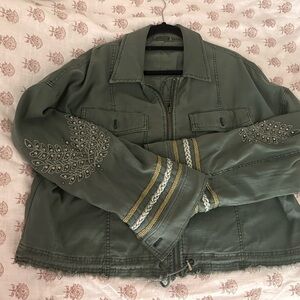 Free People Large Jacket military style with embellishments
